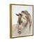 Stupell Industries Gentle Farm Horse Portrait Framed Floater Canvas Wall Art